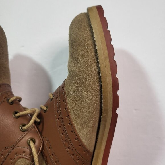 Pula Roberta Tan Brown Suede Leather Oxford Lace-Up Shoes Acadamia Womens Size 7 - Picture 7 of 14